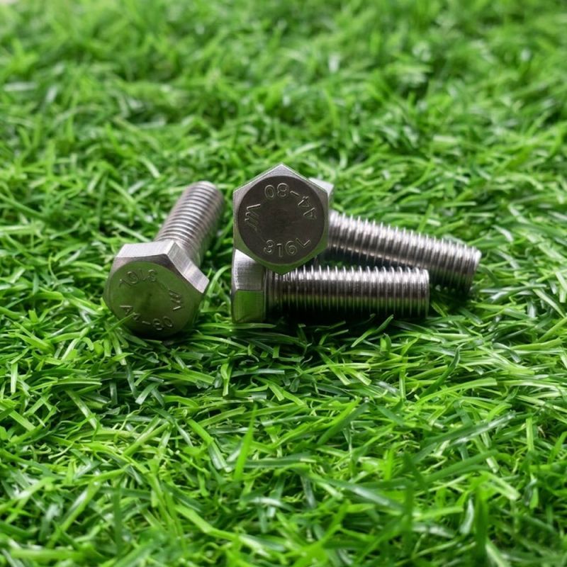 Bulong DIN 933 inox 316L A4-80 M4-M5-M6-M8-M10-M12-M14